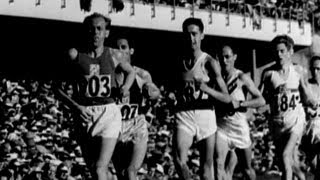 Emil Zátopek Wins 10000m In Incredible Time For Gold  Helsinki 1952 Olympics [upl. by Pronty]