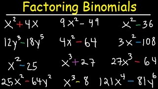 Factoring Binomials With Exponents Difference of Squares amp Sum of Cubes 2 Variables  Algebra [upl. by Karita]