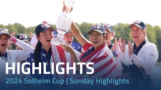 2024 Solheim Cup  Sunday Match Highlights [upl. by Oliana]