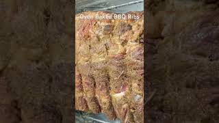 BBQ Ribs Oven Style subscribe cooking ribs youtuber [upl. by Knuth807]