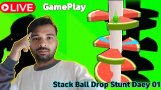 🔴LIVE Stack Ball Drop Stunt 📱 Mobile Game 🎮 Play Daey 01 [upl. by Gnak171]