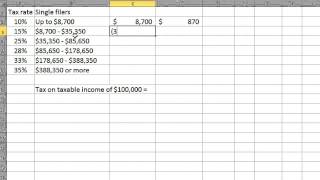 Using tax brackets to calculate tax [upl. by Eben]