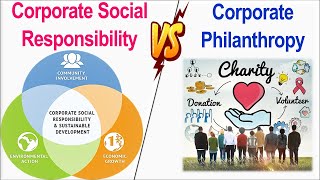 Difference between Corporate Social Responsibility CSR and Corporate Philanthropy [upl. by Andris232]