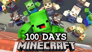 100 Days on a Zombie Apocalypse Island  Minecraft [upl. by Gitel]