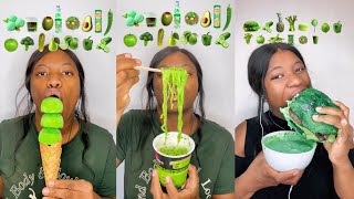 asmr green food [upl. by Jaclin439]