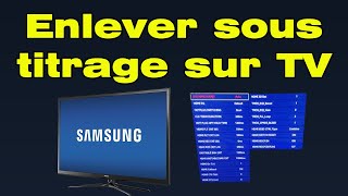 Comment enlever le sous titrage sur TV Samsung [upl. by Marlyn]