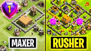 How Far Can a PRO RUSHER Get in CoC in 12 Hours [upl. by Hutchison]