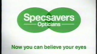 Specsavers advert with David Shepherd  27th October 1998 British television commercial [upl. by Erme960]