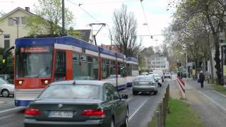 Straßenbahn Darmstadt  Linie 9 Umleitung über Bismarckstraße XXL 2012 HD [upl. by Atilal]