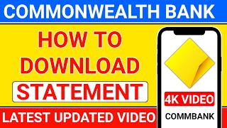 how to get bank statement commonwealth app  how to download commonwealth bank statement [upl. by Hazard]