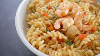 SPICY PRAWN FUSILLI PASTA RECIPE  QUICK DINNER [upl. by Rosaline]