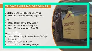 Final holiday shipping deadlines fast approaching [upl. by Elcarim307]