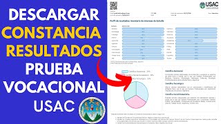 🔴Cómo ver MI CONSTANCIA de RESULTADOS de la PRUEBA de ORIENTACIÓN VOCACIONAL USAC📄 [upl. by Attalanta]