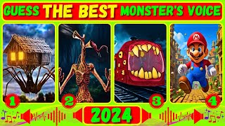 Guess Monster Voice Spider House Head Siren Head Train Eater Mario Bros Coffin Dance [upl. by Eerbua]