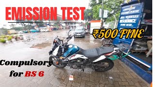 PUC Test  Emission test mandatory for BS 6 Vehicles carbike  ₹500 fine emission puc puc [upl. by Javler202]