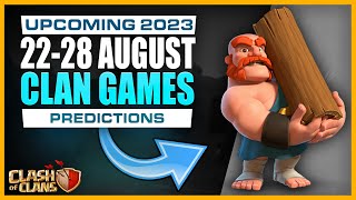 Upcoming August 2023 Clan Games Rewards Prediction in Clash of Clans  Coc [upl. by Weixel]