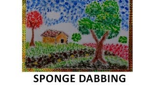 Fun for Preschoolers  Sponge Dabbing DIY [upl. by Hajidak]