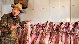 CRAZY STREET FOOD IN MARRAKECH 🍖 Whole Lamb BBQ with King’s Chef 🇲🇦 Travel Morocco [upl. by Aeneus]