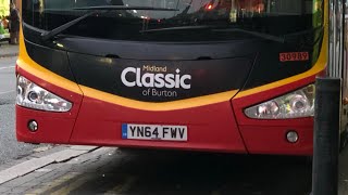 A38 THRASH Diamond East Midlands Bus 30989 On The x12 Service To Lichfield Via A38 [upl. by Enrique]