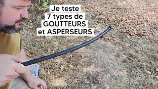 Je teste 7 types de goutteurs et micro asperseurs pour arrosage automatique [upl. by Walliw911]