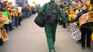 NDSU Football Arrival to FC Dallas Stadium [upl. by Minette]