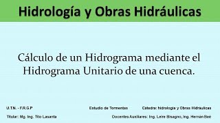 Cálculo de un Hidrograma mediante el Hidrograma Unitario [upl. by Jump]