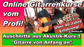 Profi online Gitarrenkurs  1A akustische Gitarre lernen für Anfänger Fortgeschrittene [upl. by Oiraved984]