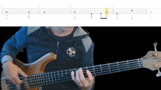 Shorts Commodores  Nightshift all Bass Cover with Playalong Tabs in Video [upl. by Annuaerb]