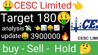 CESC Limited stock latest update Target 180🚀🤑🚀 analysis today CESC share latest update tomorrow [upl. by Meesak773]