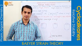 Cycloalkanes Organic Chemistry Part 4 Baeyer Strain Theory  Relative Stability of Cycloalkanes [upl. by Aehsrop]