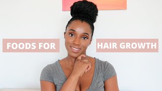 FOODS FOR HAIR GROWTH  What I eat to promote hair growth and why [upl. by Lirret]