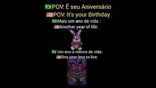 POV Hoje e seu aniversário é meu aniversário mesmo  14 fnaf memes lore edit [upl. by Airotna]