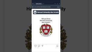 Harvard University also Invests [upl. by Ayr103]