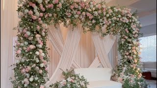 Diy Floral Backdrop Diy pool noodle backdrop [upl. by Enirol]