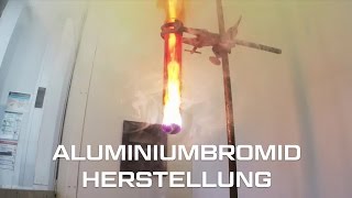 7 Stark exotherme Reaktionen  AluminiumbromidHerstellung [upl. by Sophia]