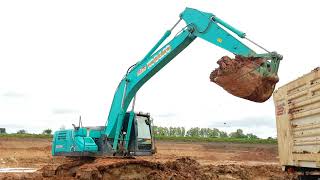 โกเบมาแล้วครับ KOBELCO SK20010 รอบนี้ตักแบบไม่รีบบ้างก็ดีเหมือนกัน [upl. by Agnizn]