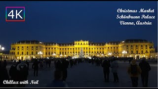 Christmas Market at the Schönbrunn Palace in Vienna Dec 2021  Schloss Schönbrunn Christkindlmarkt [upl. by Oznole877]