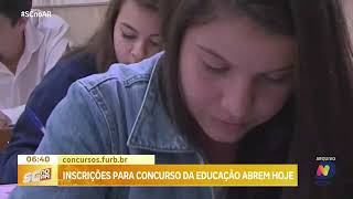 Inscrições para o Concurso Público da Educação Estadual abrem nesta terçafeira [upl. by Aidnyc]