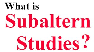 Subaltern Studies Briefly Explained [upl. by Ailefo]