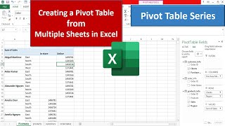 L5Creating Pivot Table from Data Existing in Different Sheets  excel tutorial  excel tutoring [upl. by Isteb]