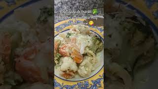 Brócoli 🥦 coliflor y zanahoria gratinados shortsyoutube food healthyfood summerfood [upl. by Atinauq]