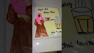 my personal diary decoration ideas by me  hijabi girl personal diarydiary drawing easy diary [upl. by Nnalorac]