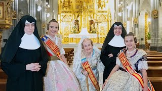 Las Falleras Mayores de Valencia sorprenden a los ancianos de las Hermanitas de los Desamparados [upl. by Aerdnu]