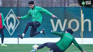 Julian Malatini legt los So lief das erste Werder BremenTraining des Neuzugangs [upl. by Sherlocke129]