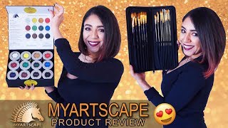 MYARTSCAPE Acrylic Paint amp Brush REVIEW [upl. by Dercy701]