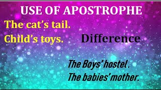 Use of Apostrophe  Class13 [upl. by Madeline]