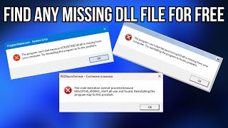 How to Find ANY missing DLL file for Completely FREE amp FAST [upl. by Attekahs]