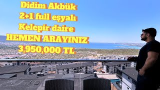 ❗️SATILDI❗️Didim Akbük te fırsat yeri 21 ufuk eşyalı deniz manzaralı kelepir daire 3950000 [upl. by Franzoni38]