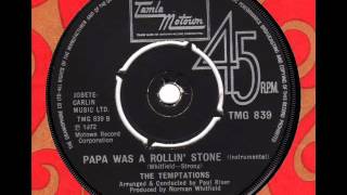 TEMPTATIONS Papa was a rollin stone Instr [upl. by Malynda935]