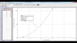 LoggerPro Linearizing a Quadratic Function [upl. by Ainevul]